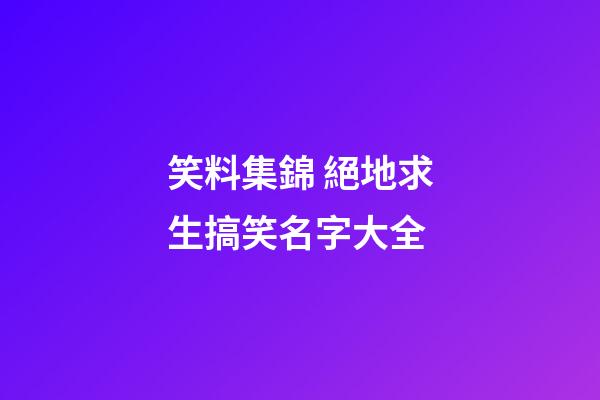 笑料集錦 絕地求生搞笑名字大全
